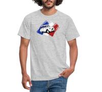 Spreadshirt Citroën 2CV Model French Flag Men's T-Shirt, XXL, Heather Grey