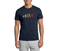 Spreadshirt Colourful Field Hockey Evolution Men's T-Shirt, XL, Navy