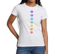 Spreadshirt Colourful Lotus Flower Chakras Women's T-Shirt White