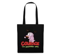Spreadshirt Courage The Cowardly Dog Tote Bag, One Size, Black