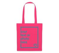 Spreadshirt Custom Bag Add Your Own Text or Image Personalised Tote Bag, One Size, azalea