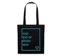 Spreadshirt Custom Bag Add Your Own Text or Image Personalised Tote Bag, One Size, black