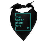 Spreadshirt Custom Bandana Add Your Own Text or Image Personalized Bandana, One Size, black