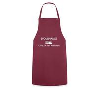 Spreadshirt Custom Cooking Apron King Of The Kitchen Personalised Apron, One Size, bordeaux