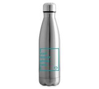 Spreadshirt Custom Insulated Water Bottle Add Your Own Text or Image Personalised Insulated Water Bottle, 500 ml, Silver