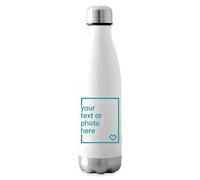 Spreadshirt Custom Insulated Water Bottle Add Your Own Text or Image Personalised Insulated Water Bottle, 500 ml, White
