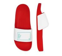 Spreadshirt Custom Pool Sliders (Men) Add Your Own Text or Image Personalised Men’s Pool Sliders, 41, red
