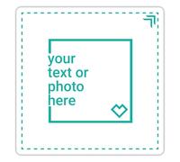 Spreadshirt Custom Sticker Add Your Own Text or Image Personalised Sticker Size S (10 x 10 cm), 10 x 10 cm, White Matte
