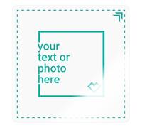 Spreadshirt Custom Sticker Add Your Own Text or Image Personalised Sticker Size S (10 x 10 cm), 10 x 10 cm, Transparent Glossy