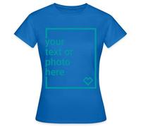 Spreadshirt Custom T-Shirt Add Your Own Text or Image Personalised Women's T-Shirt, S, Royal Blue