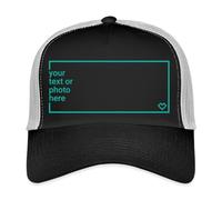 Spreadshirt Custom Trucker Cap Add Your Own Text or Image Personalised Trucker Cap, One Size, Black/Stone Grey