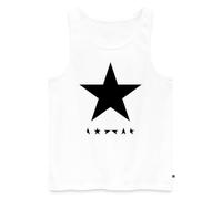 Spreadshirt David Bowie Blackstar Men's Organic Tank Top, 3XL, White