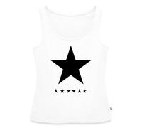 Spreadshirt David Bowie Blackstar Women's Organic Tank Top, L, White