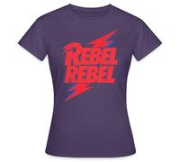 Spreadshirt David Bowie Rebel Rebel with Flash Women's T-Shirt, XL, Dark Purple