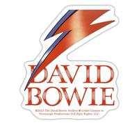Spreadshirt David Bowie Red Lettering with Flash Sticker Size S (10 x 10 cm), 10 x 10 cm, White Matte