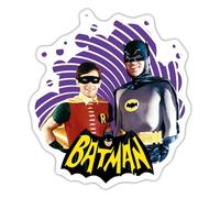 Spreadshirt DC Comics Batman and Robin Sticker Size S (10 x 10 cm), 10 x 10 cm, White Matte