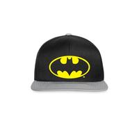 Spreadshirt DC Comics Batman Logo Gold Snapback Cap, One Size, Black/Grey