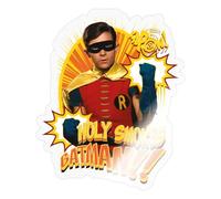 Spreadshirt DC Comics Batman Robin Holy Smokes Sticker Size S (10 x 10 cm), 10 x 10 cm, Transparent Glossy
