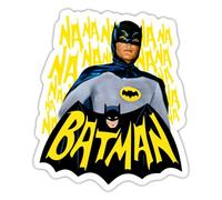 Spreadshirt DC Comics Batman Vintage Sticker Size S (10 x 10 cm), 10 x 10 cm, White Matte