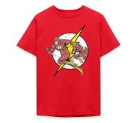 Spreadshirt DC Comics Originals The Flash Running Kids' T-Shirt, 110/116 (5-6 Years), red