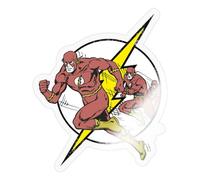 Spreadshirt DC Comics Originals The Flash Running Sticker Size S (10 x 10 cm), 10 x 10 cm, Transparent Glossy