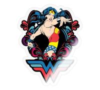 Spreadshirt DC Comics Wonder Woman Old Comic Sticker, 10 x 10 cm, Transparent Glossy