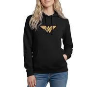 Spreadshirt DC Comics Wonder Woman Original Logo Women's Hoodie, XXL, black