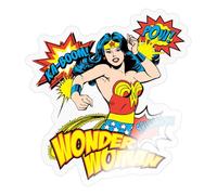 Spreadshirt DC Comics Wonder Woman Retro Sticker, 10 x 10 cm, Transparent Glossy