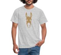 Spreadshirt Donkey Men's T-Shirt, 3XL, Heather Grey