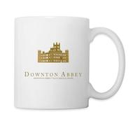Spreadshirt Downton Abbey Highclere Castle Gift Mug, One Size, White