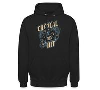 Spreadshirt Dungeons And Dragons D20 Cube Critical Hit Unisex Hoodie Black