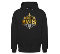 Spreadshirt Dungeons And Dragons Dungeon Master Silver Gold Unisex Hoodie, XL, black