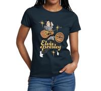 Spreadshirt Elvis Presley with Guitar and Microphone Women's T-Shirt