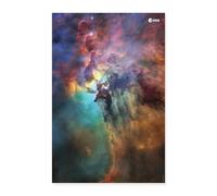Spreadshirt European Space Agency ESA Hubble - Lagoon Nebula Image Poster 16" x 24" (40x60 cm), One Size, white