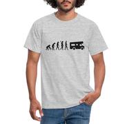 Spreadshirt Evolution Motorhome Men's T-Shirt, L, Heather Grey