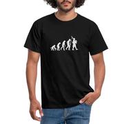 Spreadshirt Evolution of Bagpipes Men's T-Shirt, L, Black