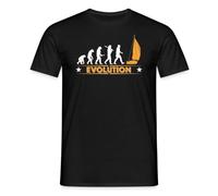 Spreadshirt Evolution of Sailing Humour Men’s T-Shirt, L, Black