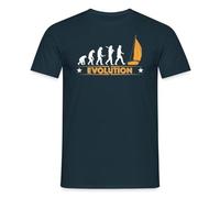 Spreadshirt Evolution of Sailing Humour Men’s T-Shirt, M, Navy