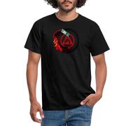 Spreadshirt Far Cry 6 Logo with Car and Flame Symbol Men's T-Shirt, M, Black