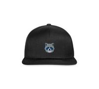 Spreadshirt Freindly Racoon Embroidered Snapback Cap, One Size, Black/Black