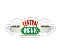 Spreadshirt Friends Official Central Perk Sticker, 10 x 10 cm, White Matte