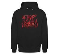 Spreadshirt Game Of Thrones Fire & Blood Unisex Hoodie, XXL, black