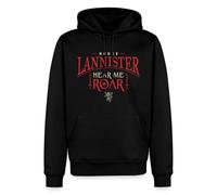 Spreadshirt Game Of Thrones House Lannister Hear Me Roar Men’s Premium Organic Hoodie, XL, black