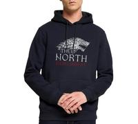 Spreadshirt Game of Thrones The North Remembers Men's Organic Hoodie, 4XL, Navy