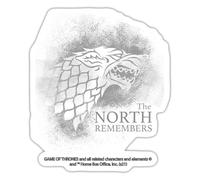 Spreadshirt Game of Thrones The North Remembers Quote Sticker Size S (10 x 10 cm), 10 x 10 cm, White Matte