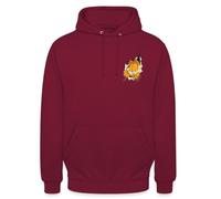 Spreadshirt Garfield Here´s Garfield Unisex Hoodie, L, bordeaux