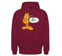 Spreadshirt Garfield I Hate Mondays Unisex Hoodie Bordeaux