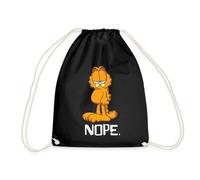 Spreadshirt Garfield Nope Drawstring Bag, One Size, Black