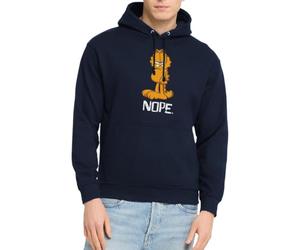 Spreadshirt Garfield Nope Unisex Hoodie, 4XL, navy