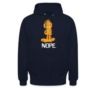 Spreadshirt Garfield Nope Unisex Hoodie, S, navy